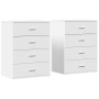 Aparadores 2 uds madera de ingeniería blanco 60x39x80 cm de vidaXL, Aparadores - Ref: Foro24-3276623, Precio: 196,24 €, Descu...