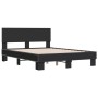 Estructura de cama madera de ingeniería y metal negro 140x190cm de vidaXL, Camas y somieres - Ref: Foro24-3280212, Precio: 15...