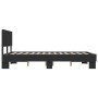 Estructura de cama madera de ingeniería y metal negro 140x190cm de vidaXL, Camas y somieres - Ref: Foro24-3280212, Precio: 15...