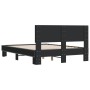 Estructura de cama madera de ingeniería y metal negro 140x190cm de vidaXL, Camas y somieres - Ref: Foro24-3280212, Precio: 15...