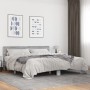 Estructura cama madera ingeniería metal gris Sonoma 200x200 cm de vidaXL, Camas y somieres - Ref: Foro24-3280175, Precio: 175...