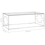 Couchtisch aus Edelstahl und Silberglas, 120 x 60 x 45 cm von vidaXL, Couchtisch - Ref: Foro24-289029, Preis: 68,35 €, Rabatt: %