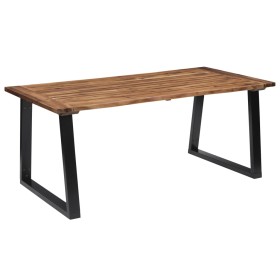 Solid acacia wood dining table 180x90 cm by vidaXL, Kitchen and dining tables - Ref: Foro24-288068, Price: 295,59 €, Discount: %