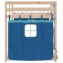 Bunk bed with curtains solid blue pine wood 80x200 cm by vidaXL, Beds and slatted bases - Ref: Foro24-3283899, Price: 170,83 ...