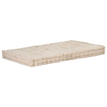 Cojín para palés algodón beige 120x80x10 cm de vidaXL, Cojines para sillas y sofás - Ref: Foro24-48680, Precio: 101,99 €, Des...