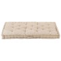 Cojín para palés algodón beige 120x80x10 cm de vidaXL, Cojines para sillas y sofás - Ref: Foro24-48680, Precio: 101,99 €, Des...