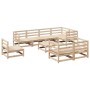 Gartensofa-Set 9-teilig aus massivem Kiefernholz von vidaXL, Gartensets - Ref: Foro24-3299508, Preis: 482,99 €, Rabatt: %