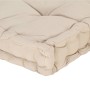 Cojín para palés algodón beige 120x80x10 cm de vidaXL, Cojines para sillas y sofás - Ref: Foro24-48680, Precio: 101,99 €, Des...