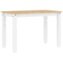 Mesa de comedor Corona madera maciza pino blanco 112x60x75 cm de vidaXL, Mesas de cocina y de comedor - Ref: Foro24-4005716, ...