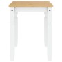 Mesa de comedor Corona madera maciza pino blanco 112x60x75 cm de vidaXL, Mesas de cocina y de comedor - Ref: Foro24-4005716, ...