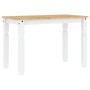 Mesa de comedor Corona madera maciza pino blanco 112x60x75 cm de vidaXL, Mesas de cocina y de comedor - Ref: Foro24-4005716, ...