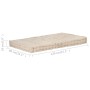 Cojín para palés algodón beige 120x80x10 cm de vidaXL, Cojines para sillas y sofás - Ref: Foro24-48680, Precio: 103,66 €, Des...