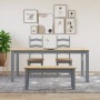 Panama dining table solid gray pine wood 180x90x75 cm by vidaXL, Kitchen and dining tables - Ref: Foro24-4005709, Price: 239,...