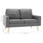 2-Sitzer-Sofa aus hellgrauem Stoff von vidaXL, Sofas - Ref: Foro24-288703, Preis: 233,59 €, Rabatt: %