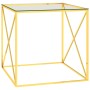 Goldener Couchtisch aus Edelstahl und Glas, 55 x 55 x 55 cm von vidaXL, Couchtisch - Ref: Foro24-289022, Preis: 97,99 €, Raba...