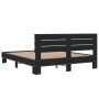 Estructura de cama madera de ingeniería y metal negro 150x200cm de vidaXL, Camas y somieres - Ref: Foro24-3280142, Precio: 15...