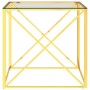 Golden stainless steel and glass coffee table 55x55x55 cm by vidaXL, Coffee table - Ref: Foro24-289022, Price: 97,99 €, Disco...