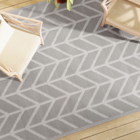 Alfombra de exterior PP gris 190x290 cm de vidaXL, Protectores para exterior - Ref: Foro24-368544, Precio: 52,09 €, Descuento: %