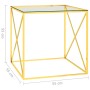 Goldener Couchtisch aus Edelstahl und Glas, 55 x 55 x 55 cm von vidaXL, Couchtisch - Ref: Foro24-289022, Preis: 97,99 €, Raba...