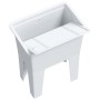 Fregadero de lavadero de resina blanco 59x41x75 cm de vidaXL, Fregaderos - Ref: Foro24-4002799, Precio: 115,54 €, Descuento: %