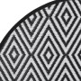 Black and white PP outdoor rug Ø120 cm by vidaXL, Outdoor protectors - Ref: Foro24-368474, Price: 21,79 €, Discount: %