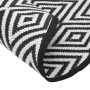 Black and white PP outdoor rug Ø120 cm by vidaXL, Outdoor protectors - Ref: Foro24-368474, Price: 21,79 €, Discount: %