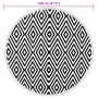 Black and white PP outdoor rug Ø120 cm by vidaXL, Outdoor protectors - Ref: Foro24-368474, Price: 21,79 €, Discount: %