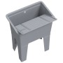 Fregadero de lavadero de resina gris 59x41x75 cm de vidaXL, Fregaderos - Ref: Foro24-4002800, Precio: 123,31 €, Descuento: %