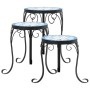 Plant supports 3 pcs blue and white ceramic by vidaXL, Pot stands - Ref: Foro24-4003394, Price: 80,56 €, Discount: %