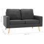 2 seater sofa in dark gray fabric by vidaXL, Sofas - Ref: Foro24-288704, Price: 222,24 €, Discount: %