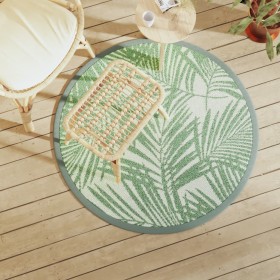 Green PP outdoor rug Ø120 cm by vidaXL, Outdoor protectors - Ref: Foro24-368510, Price: 19,99 €, Discount: %