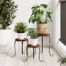 Plant supports 3 pcs terracotta and white ceramic by vidaXL, Pot stands - Ref: Foro24-4003396, Price: 69,99 €, Discount: %