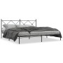 Bed frame with black metal headboard 193x203 cm by vidaXL, Beds and slatted bases - Ref: Foro24-376508, Price: 119,99 €, Disc...