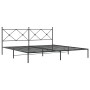 Bed frame with black metal headboard 193x203 cm by vidaXL, Beds and slatted bases - Ref: Foro24-376508, Price: 119,99 €, Disc...