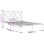 Estructura de cama de metal con cabecero blanca 120x190 cm de vidaXL, Camas y somieres - Ref: Foro24-376548, Precio: 103,99 €...