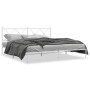 Estructura de cama de metal con cabecero blanco 180x200 cm de vidaXL, Camas y somieres - Ref: Foro24-376555, Precio: 117,38 €...