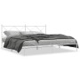 Estructura de cama de metal con cabecero blanco 193x203 cm de vidaXL, Camas y somieres - Ref: Foro24-376557, Precio: 119,71 €...