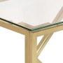 Golden stainless steel and tempered glass console table by vidaXL, Side tables - Ref: Foro24-349994, Price: 161,85 €, Discoun...