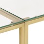 Golden stainless steel and tempered glass console table by vidaXL, Side tables - Ref: Foro24-349994, Price: 161,85 €, Discoun...