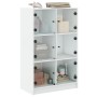 Aparador alto con puertas madera ingeniería blanco 68x37x109 cm de vidaXL, Aparadores - Ref: Foro24-3295850, Precio: 113,73 €...