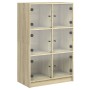 Aparador alto con puertas madera roble Sonoma 68x37x109 cm de vidaXL, Aparadores - Ref: Foro24-3295852, Precio: 117,03 €, Des...