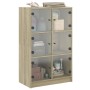 Aparador alto con puertas madera roble Sonoma 68x37x109 cm de vidaXL, Aparadores - Ref: Foro24-3295852, Precio: 117,03 €, Des...