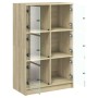 Aparador alto con puertas madera roble Sonoma 68x37x109 cm de vidaXL, Aparadores - Ref: Foro24-3295852, Precio: 117,03 €, Des...