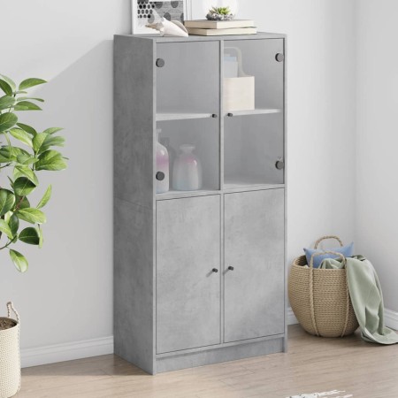 Tall sideboard with concrete gray wood doors 68x37x142 cm by vidaXL, Sideboards - Ref: Foro24-3295867, Price: 142,10 €, Disco...