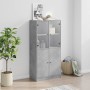 Tall sideboard with concrete gray wood doors 68x37x142 cm by vidaXL, Sideboards - Ref: Foro24-3295867, Price: 142,10 €, Disco...