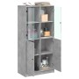 Tall sideboard with concrete gray wood doors 68x37x142 cm by vidaXL, Sideboards - Ref: Foro24-3295867, Price: 142,10 €, Disco...