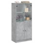 Aparador alto con puertas madera gris hormigón 68x37x142 cm de vidaXL, Aparadores - Ref: Foro24-3295867, Precio: 144,00 €, De...