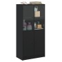 Aparador alto con puertas madera ingeniería negro 68x37x142 cm de vidaXL, Aparadores - Ref: Foro24-3295865, Precio: 135,33 €,...