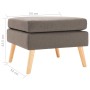 Taupe gray fabric footstool by vidaXL, Ottomans - Ref: Foro24-288741, Price: 90,69 €, Discount: %