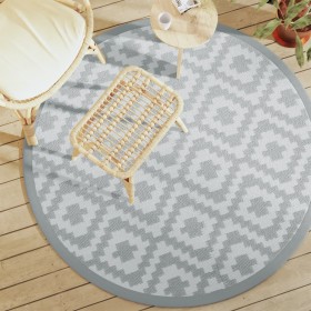 Alfombra de exterior PP gris Ø160 cm de vidaXL, Protectores para exterior - Ref: Foro24-368559, Precio: 28,99 €, Descuento: %